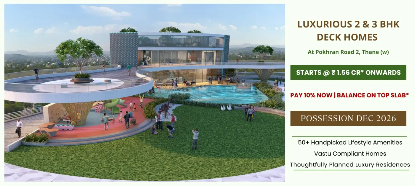 Elevated jogging track and outdoor gym at Mahavir Spring Thane West